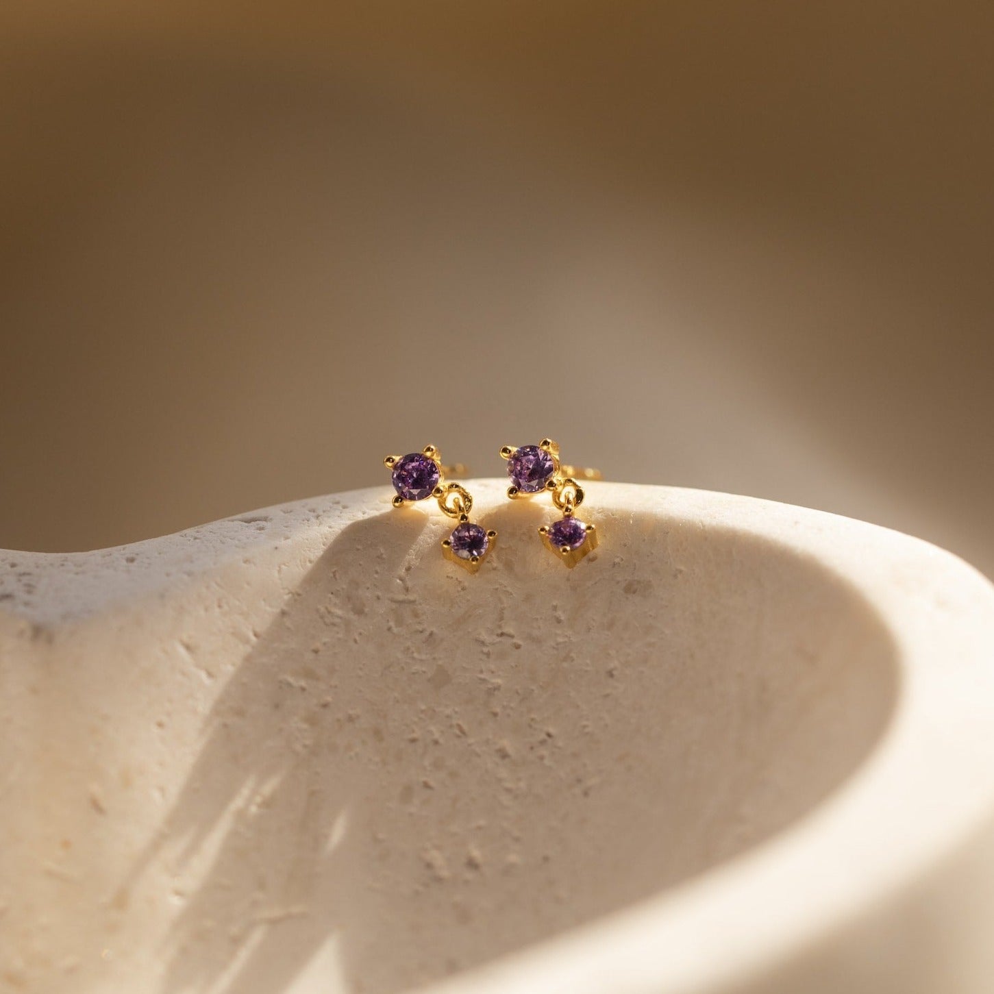 Birthstone Elegance: Dainty Birthstone Drop Earrings